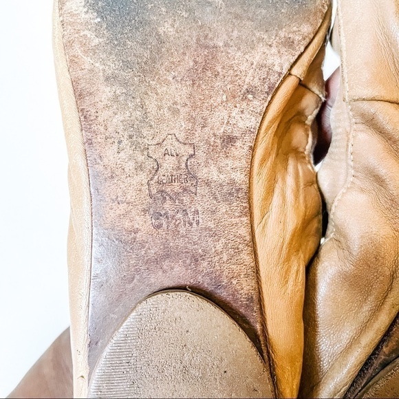 Tory Burch Shelby Tan Leather Flats SZ-6.5 - Picture 6 of 7